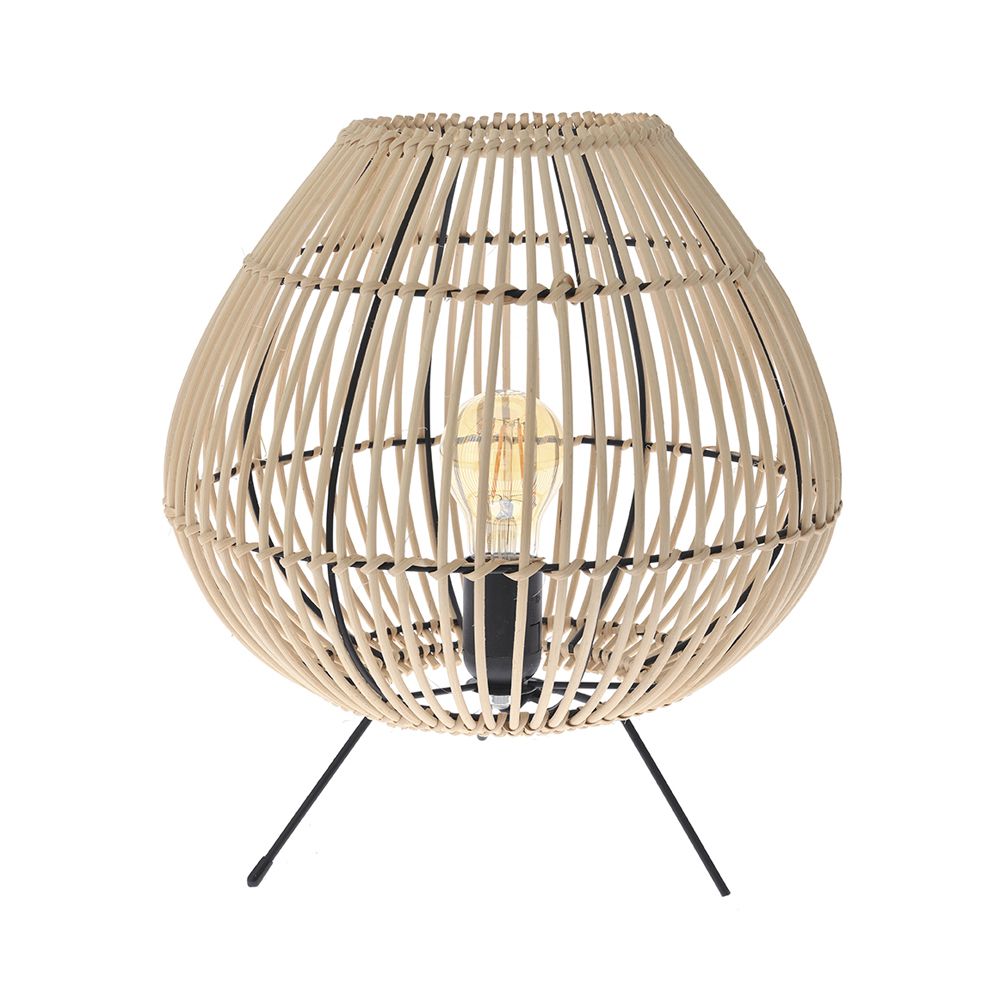 76973 ΕΠΙΤΡΑΠΕΖΙΟ ΛΑΜΠΑΤΕΡ RATTAN Φ31Χ33ΕΚ - Image 1