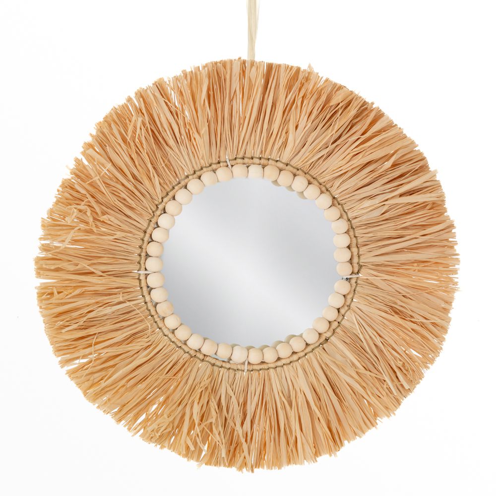 85658 BOHO ΚΑΘΡΕΠΤΗΣ ΜΕ RAFFIA Φ40ΕΚ - Image 1