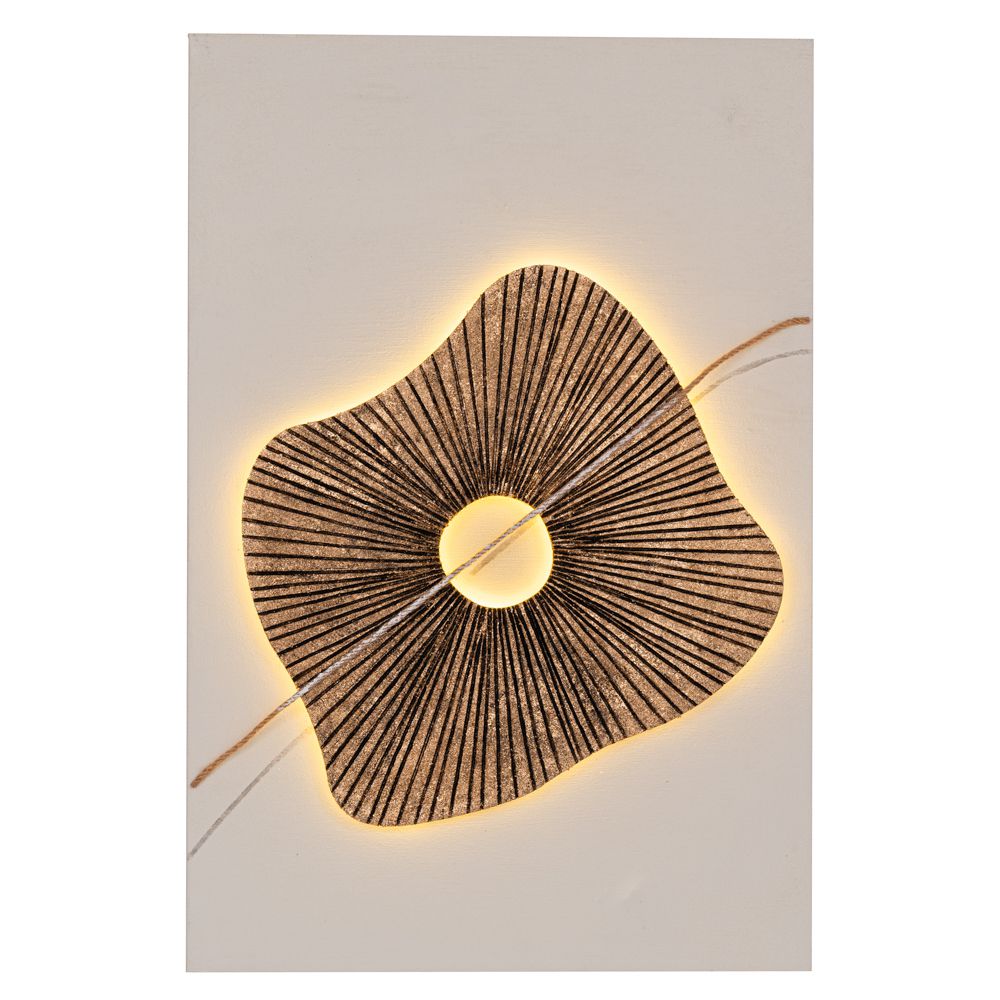 92726 ABSTRACT ΠΙΝΑΚΑΣ ΕΛΑΙΟΓΡΑΦΙΑ WITH LED LIGHT ΣΕ ΤΥΠΩΜΕΝΟ ΚΑΜΒΑ 60Χ90ΕΚ - Image 1