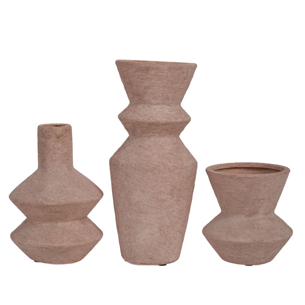 92955 ΣΕΤ 3 ΜΠΕΖ ΚΕΡΑΜΙΚΑ ΒΑΖΑ S: 11Χ10ΕΚ Μ:17Χ10ΕΚ L: 24Χ10ΕΚ ΣΕ ΚΟΥΤΙ ΔΩΡΟΥ - Image 1