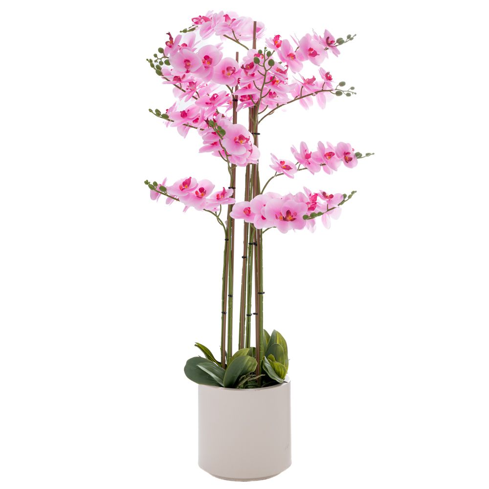 92661 ΡΟΖ ΟΡΧΙΔΕΑ PHALAENOPSIS ΣΕ ΕΚΡΟΥ ΚΕΡΑΜΙΚΟ ΚΑΣΠΩ 127ΕΚ - Image 1