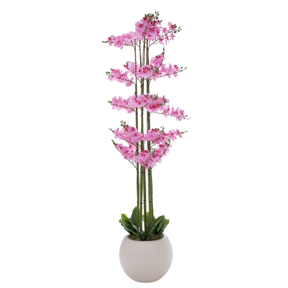 92665 ΡΟΖ ΟΡΧΙΔΕΑ PHALAENOPSIS ΣΕ ΕΚΡΟΥ ΚΕΡΑΜΙΚΟ ΚΑΣΠΩ 190ΕΚ - Image 1