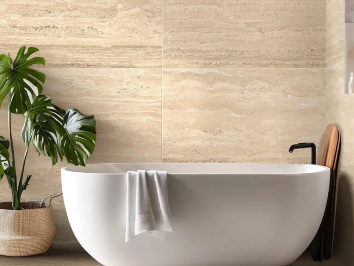 Πάνελ Τοίχου Flexible Travertine Roman Yellow [1.2×0.6m] - Image 2
